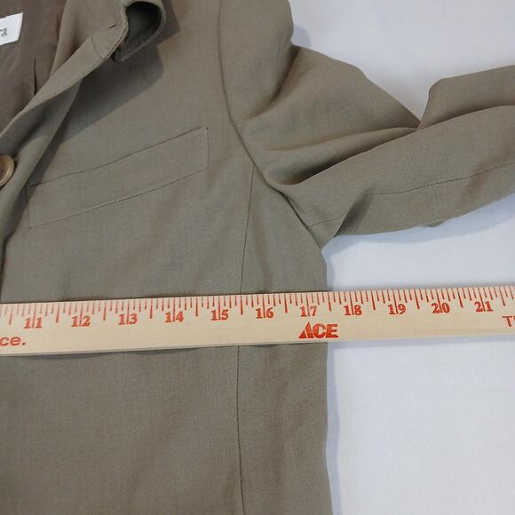 MaxMara Coat Womens Small Taupe Beige Wool Blend Long Jacket Made in Italy Lined - Picture 8 of 14